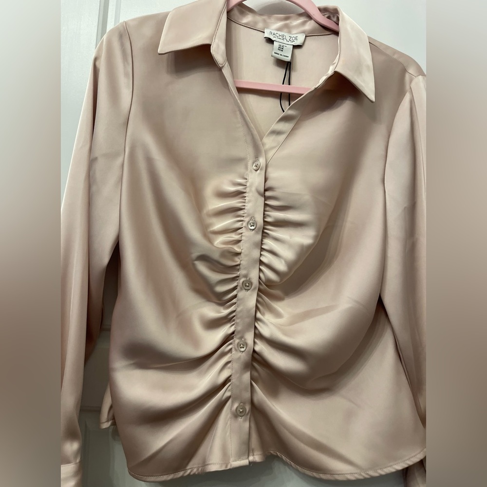 Rachel Zoe NWT Woman’s Champagne Dressy Blouse-Top / Blouse Size: Medium - Picture 2 of 11